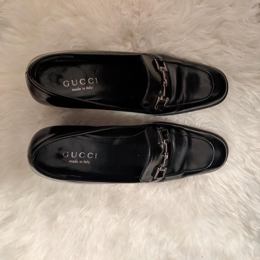 AUTHENTIC GUCCI LOAFERS in black patent leather - Picture 4 of 6